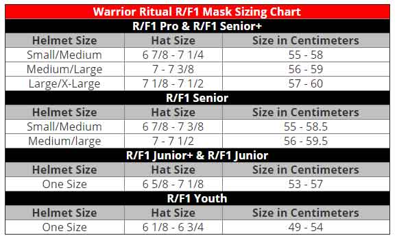 Warrior Ritual R/F1 Pro Senior Certified Straight Bar Goalie Mask | Sportsness.ch