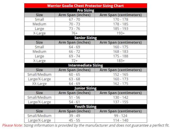 Warrior Ritual G5 Pro+ Senior Goalie Chest & Arm Protector | Sportsness.ch
